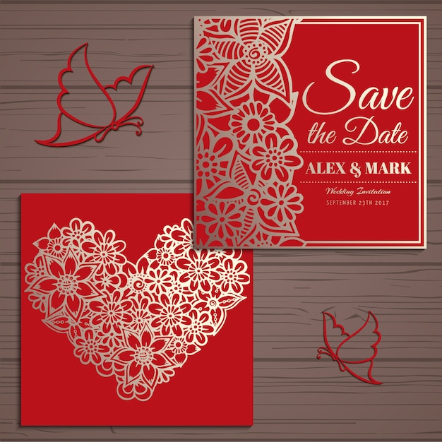 Free Vector | Floral wedding invitation