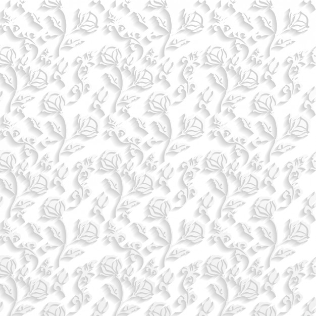 Floral white pattern Vector Free Download