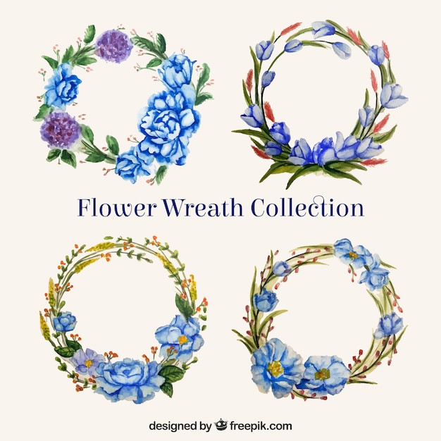 Download Free Vector | Floral wreath collection