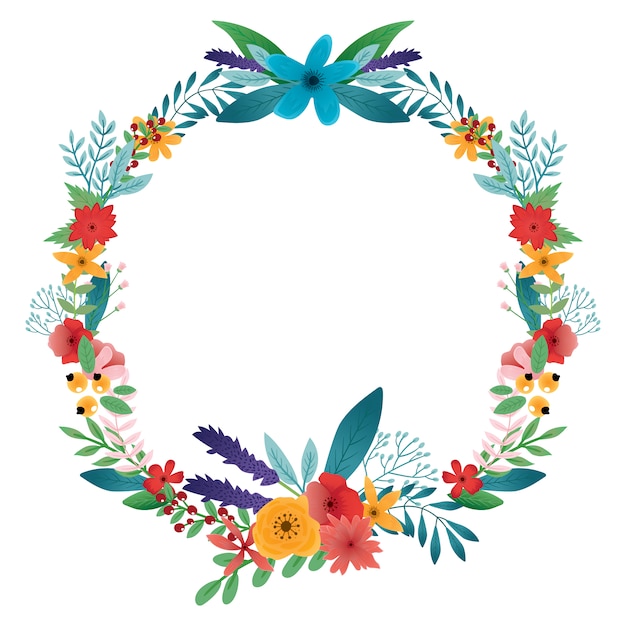 Free Vector Floral wreath design