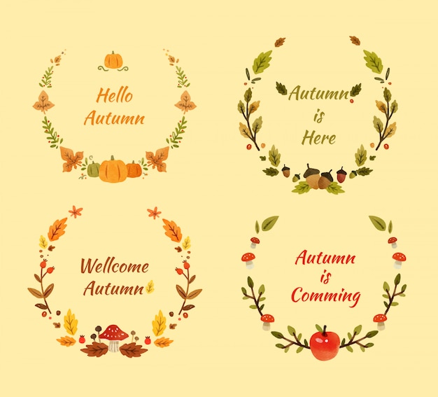Premium Vector | Floral wreath