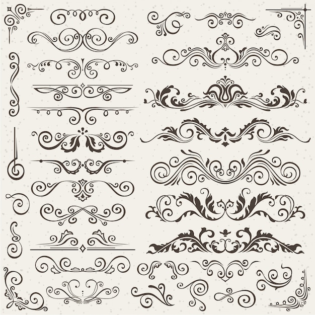 Flourish Borders Premium Vector 5614