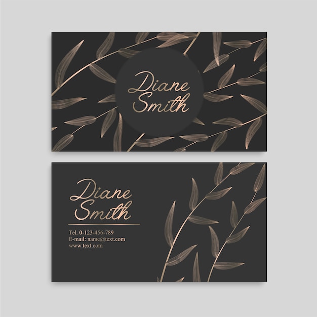 free printable floral business card template free printable floral business card template
