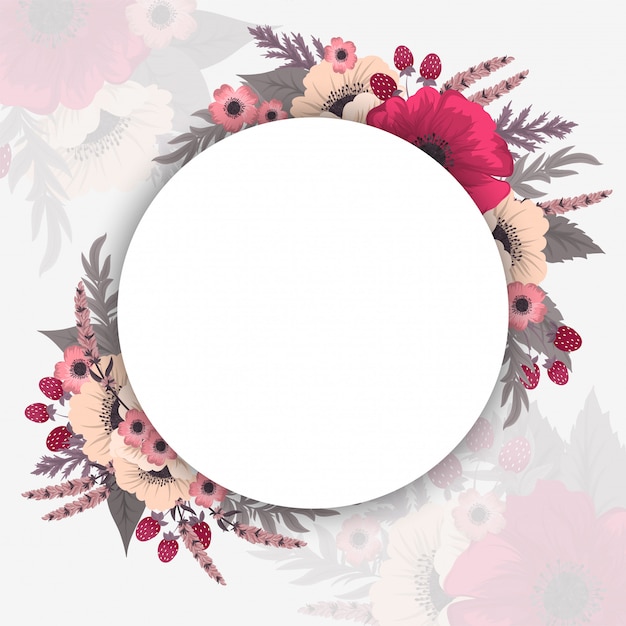 Download Free Vector | Flower circle borders