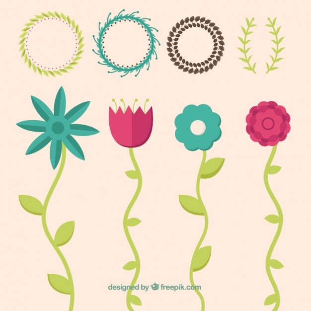 Download Free Vector | Flower decoration