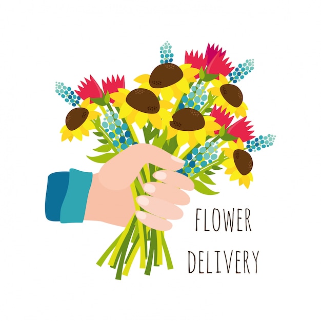 Download Flower delivery Vector | Free Download