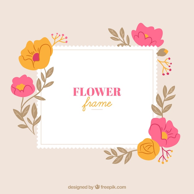 Flower frame background