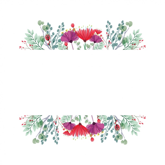  Flower  frame Vector Premium Download