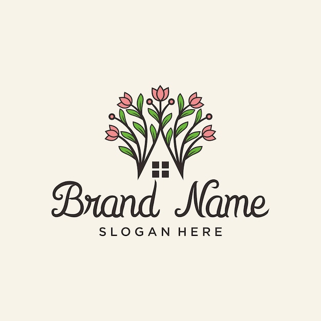 Premium Vector Flower Home Premium Vector Logo   Flower Home Premium Vector Logo 545399 5 