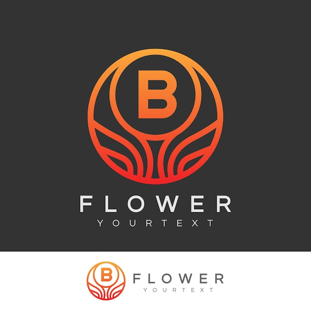 Premium Vector | Flower Initial Letter B Logo Design