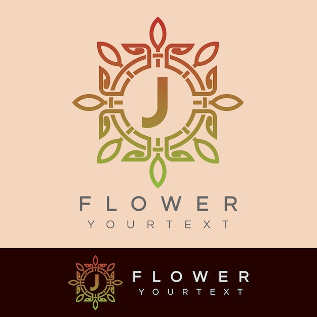 Download Flower initial letter j logo design | Premium Vector