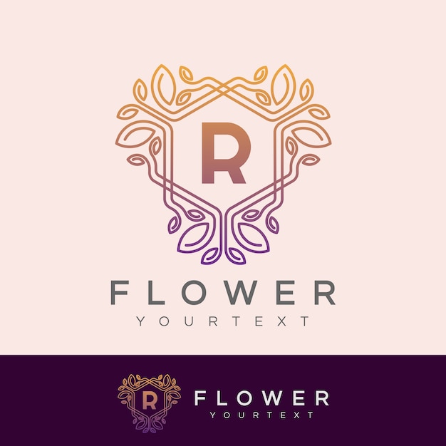 Download Premium Vector | Flower initial letter r logo design