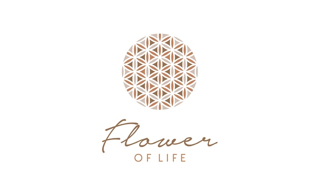 Flower of life pattern logo | Premium Vector