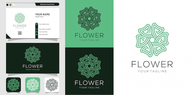 Download Free Flower Logo And Business Card Design Template Beauty Fashion Use our free logo maker to create a logo and build your brand. Put your logo on business cards, promotional products, or your website for brand visibility.