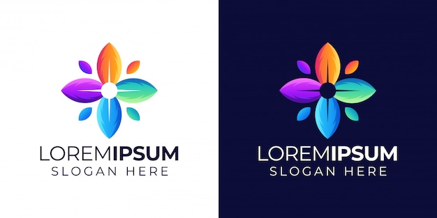 Flower logo | Premium Vector