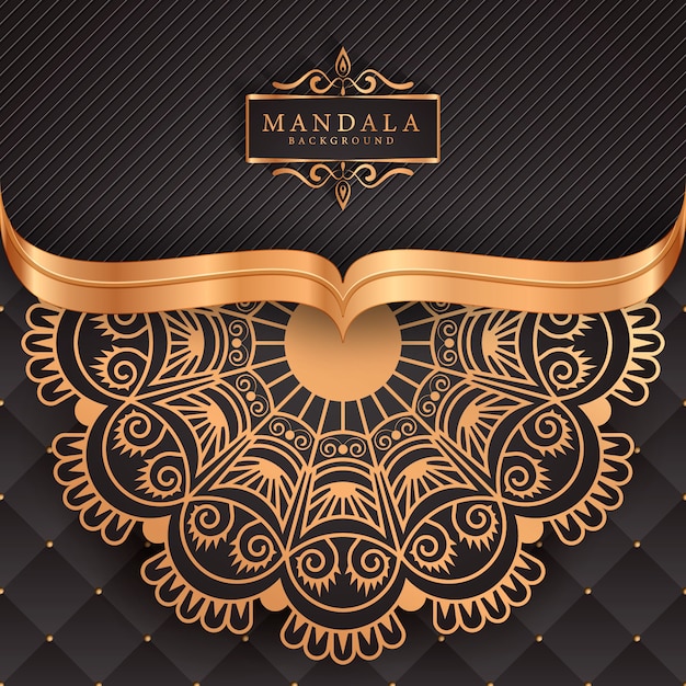  Flower  luxury mandala background arabesque style  Premium 