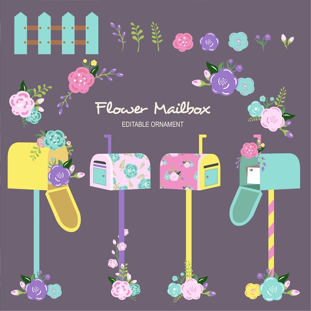 Download Premium Vector | Flower mailbox