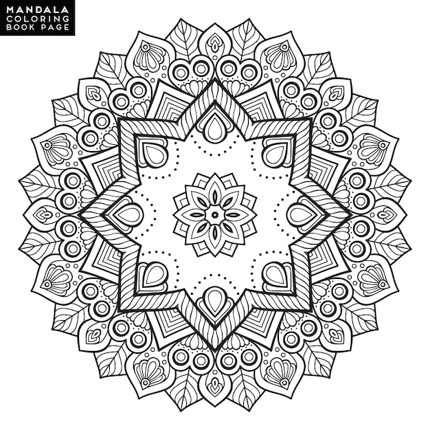 Download Premium Vector Flower Mandala Vintage Decorative Elements Oriental Pattern Vector Illustration Islam Arabic Indian Moroccan Spain Turkish Pakistan Chinese Mystic Ottoman Motifs Coloring Book Page