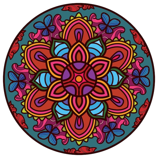 Download Flower nature mandala art Vector | Premium Download