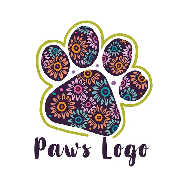Download Free Flower Pattern Paws Logo Premium Vector Use our free logo maker to create a logo and build your brand. Put your logo on business cards, promotional products, or your website for brand visibility.