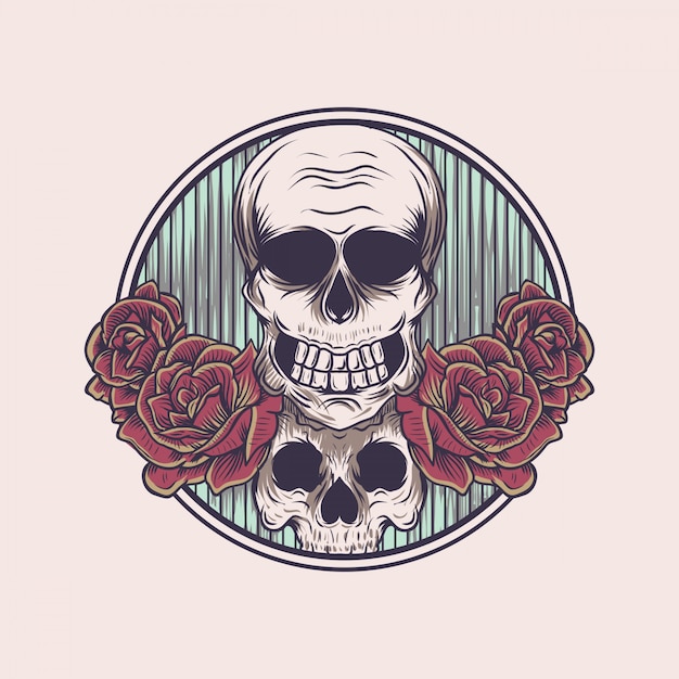 Download Flower skull | Premium Vector