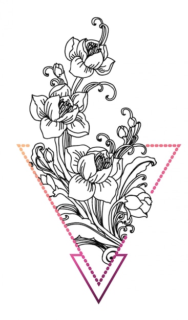 Download Flower tattoo | Premium Vector
