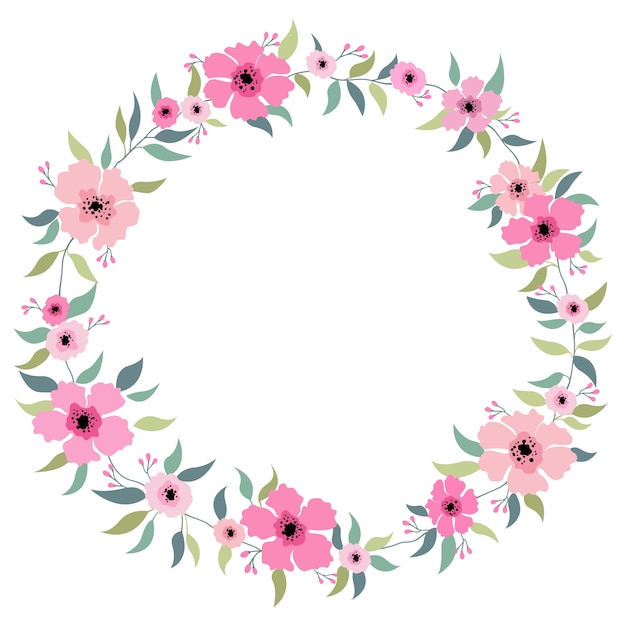 Flower wreath | Premium Vector