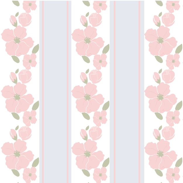 Flowers and stripes ornamental\
background