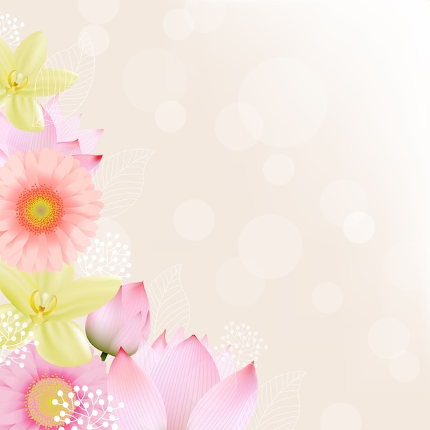 Flowers background Vector | Premium Download