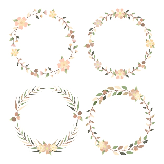 Flowers frame collection. | Premium Vector