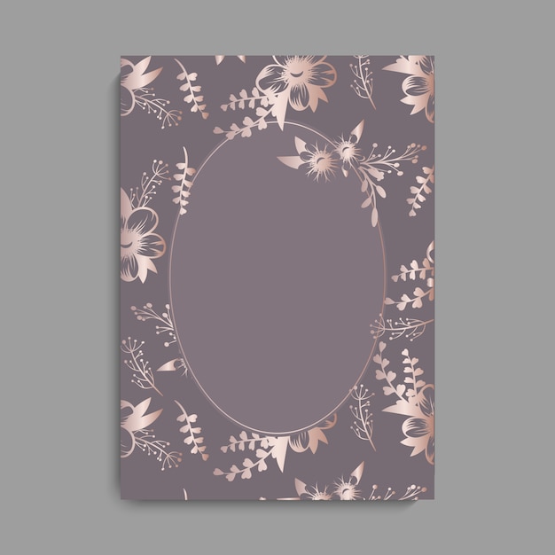 Flowers frame template. | Free Vector