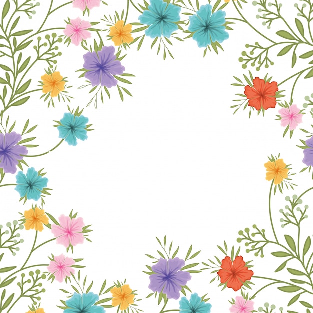 Premium Vector | Flowers pattern isolated icon