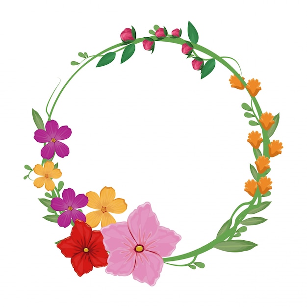 Download Flowers spring crown decoration Vector | Premium Download