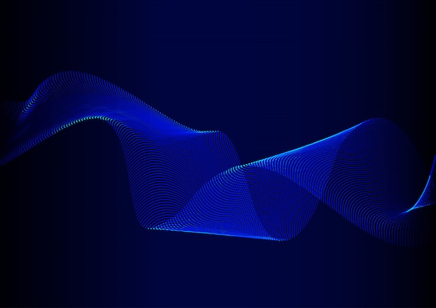 Flowing dots abstract design background Free Vector