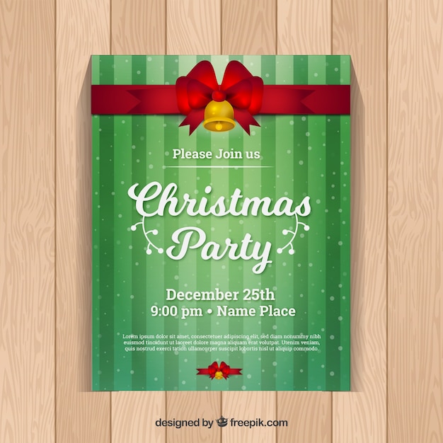 Download Flyer for a christmas party | Free Vector