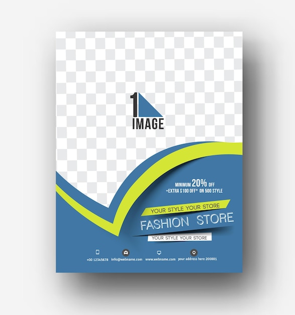  Flyer, poster & magazine design layout template in a4 size vector Premium Vector