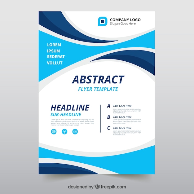 Free Vector | Flyer template in abstract style
