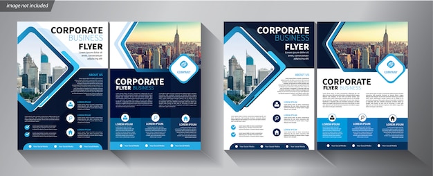 Flyer template for company Premium Vector