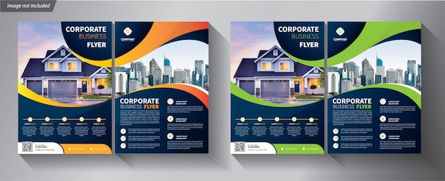 Flyer template for company Premium Vector