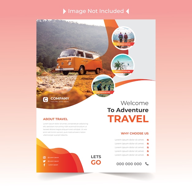 Дизайн flyer с желтым Premium векторы