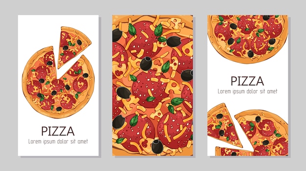 Premium Vector Flyers Template For Advertising Products Pizza