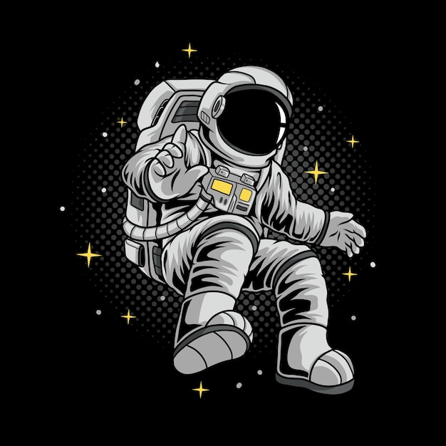 Premium Vector | Flying astronaut illustration