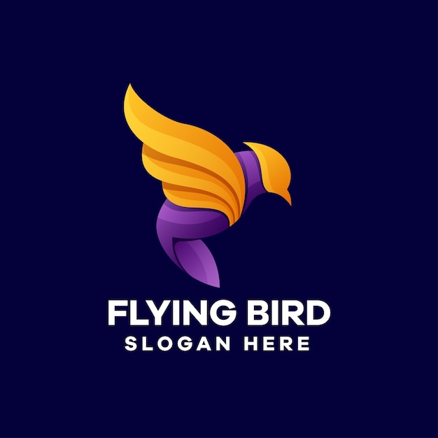 Premium Vector | Flying bird gradient logo design