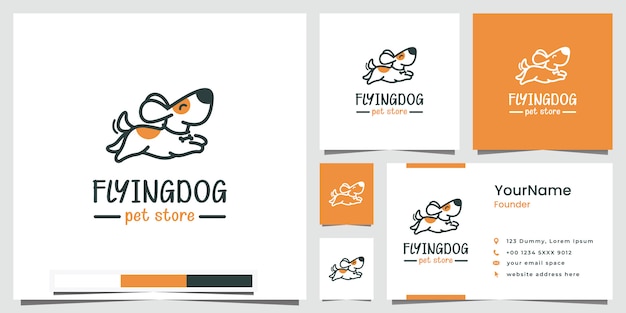 Download Free Flying Dog Pet Store Logo Design Inspiration Premium Vector Use our free logo maker to create a logo and build your brand. Put your logo on business cards, promotional products, or your website for brand visibility.