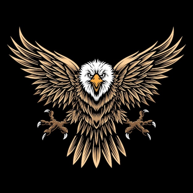 Download Free Flying Eagle And Logo Premium Vector Use our free logo maker to create a logo and build your brand. Put your logo on business cards, promotional products, or your website for brand visibility.