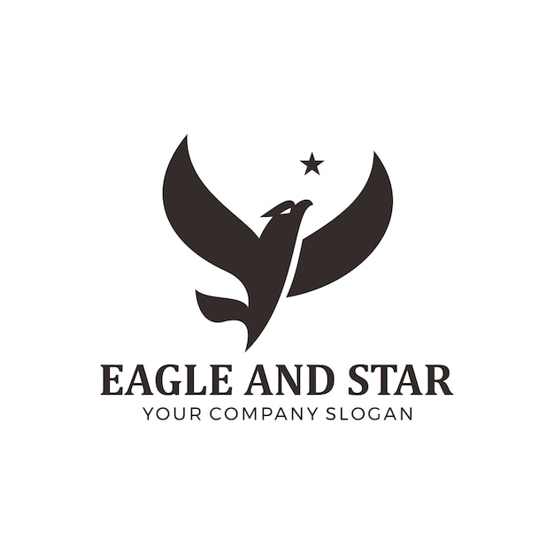 Download Free Flying Eagle With Star Logo Design Premium Vector Use our free logo maker to create a logo and build your brand. Put your logo on business cards, promotional products, or your website for brand visibility.
