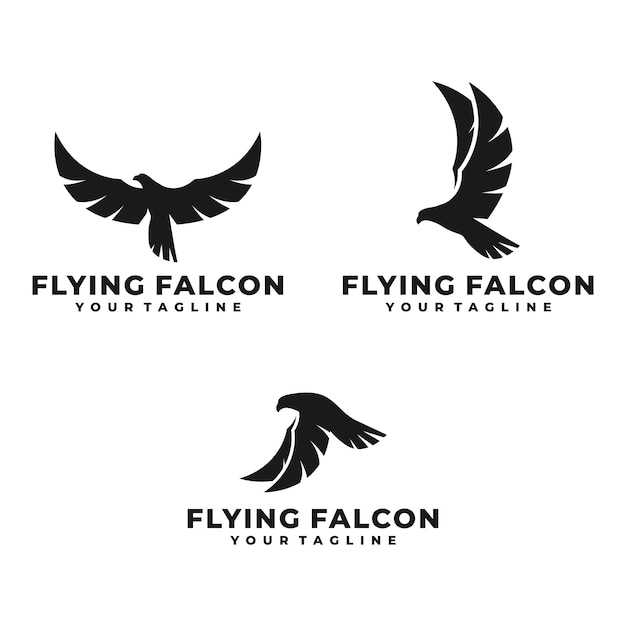 Premium Vector Flying falcon logo template