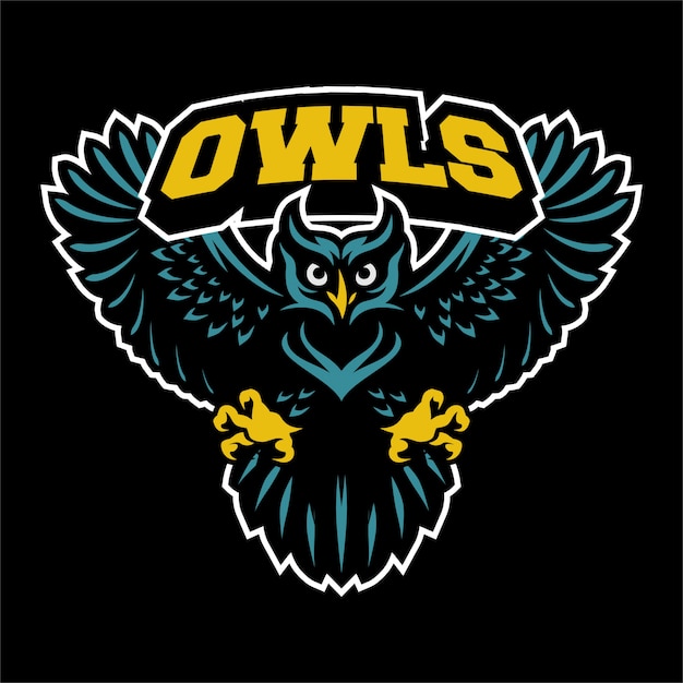 Premium Vector | Flying owl logo mascot