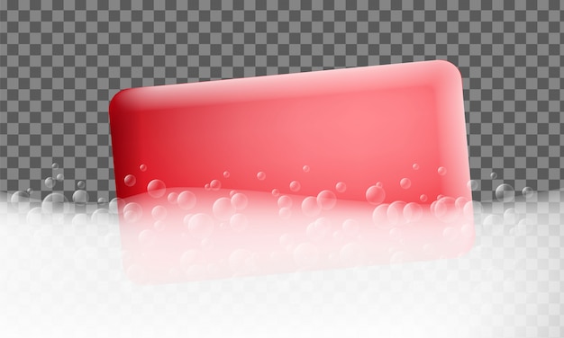 Foam effect banner. realistic illustration of foam effect vector banner for web design Premium Vector