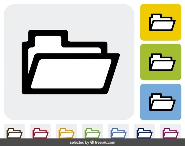 color folder icon vector